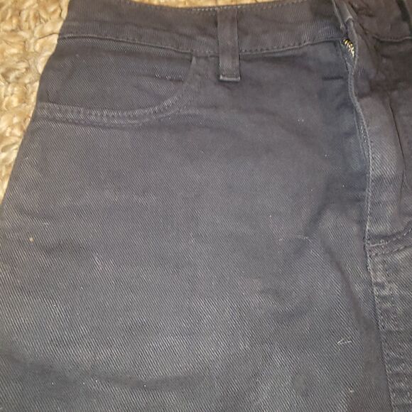 DENIM American Apparel Charcoal Grey Denim mini skirt Small Y2K Hipster - Picture 13 of 16